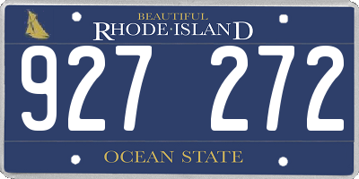 RI license plate 927272