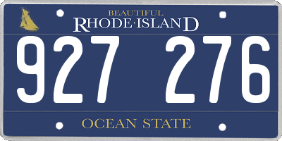 RI license plate 927276