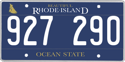RI license plate 927290