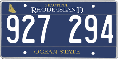 RI license plate 927294