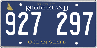 RI license plate 927297