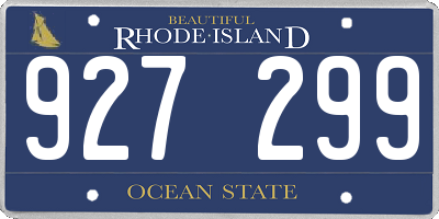 RI license plate 927299