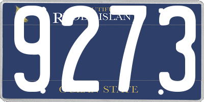 RI license plate 9273