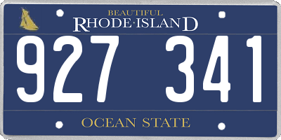 RI license plate 927341