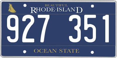 RI license plate 927351