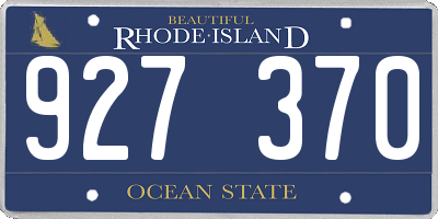 RI license plate 927370
