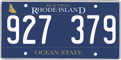 RI license plate 927379