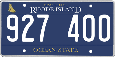 RI license plate 927400