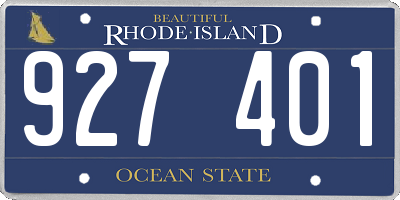 RI license plate 927401
