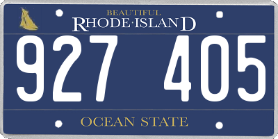 RI license plate 927405