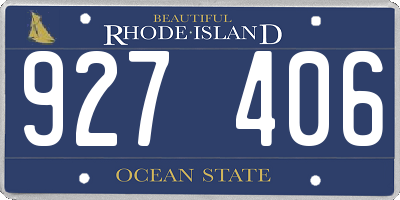 RI license plate 927406