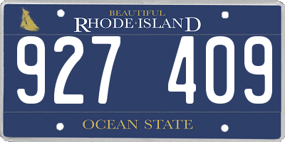 RI license plate 927409