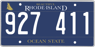 RI license plate 927411