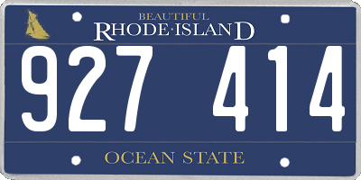RI license plate 927414