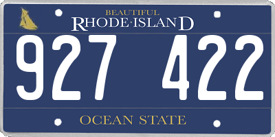 RI license plate 927422