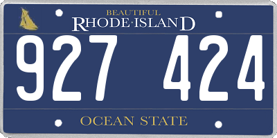 RI license plate 927424