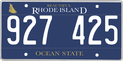RI license plate 927425