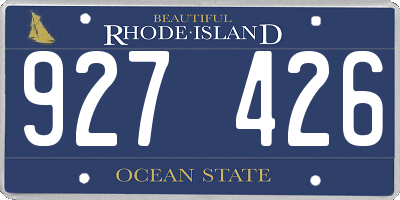 RI license plate 927426