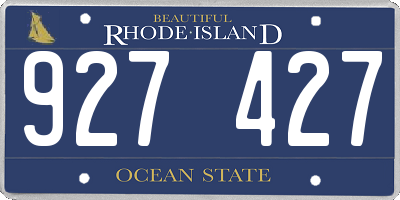 RI license plate 927427
