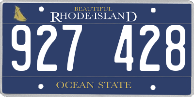 RI license plate 927428