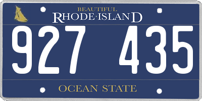 RI license plate 927435