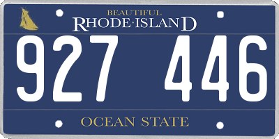 RI license plate 927446