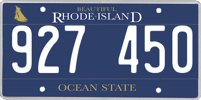 RI license plate 927450