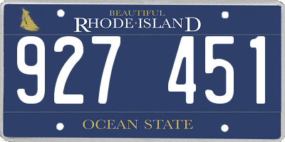 RI license plate 927451