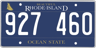 RI license plate 927460
