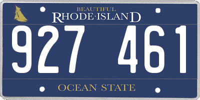 RI license plate 927461