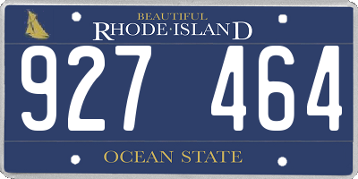 RI license plate 927464