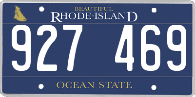 RI license plate 927469