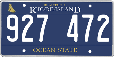 RI license plate 927472