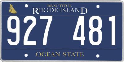 RI license plate 927481
