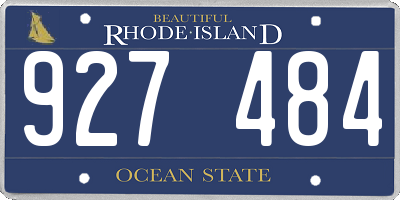 RI license plate 927484