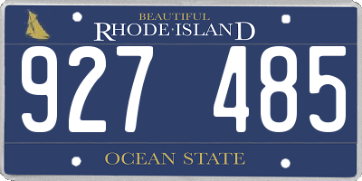 RI license plate 927485