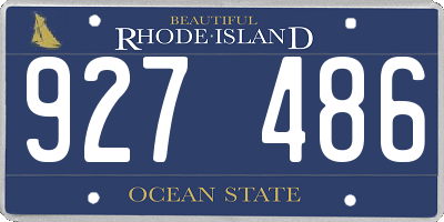 RI license plate 927486