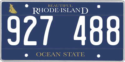 RI license plate 927488