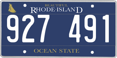 RI license plate 927491