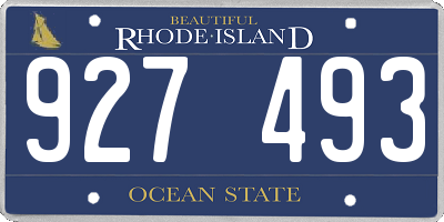 RI license plate 927493