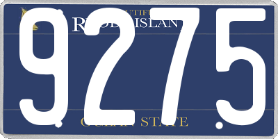RI license plate 9275