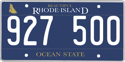 RI license plate 927500