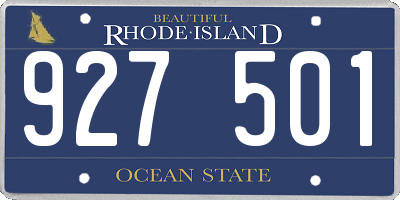 RI license plate 927501