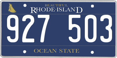 RI license plate 927503