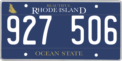 RI license plate 927506