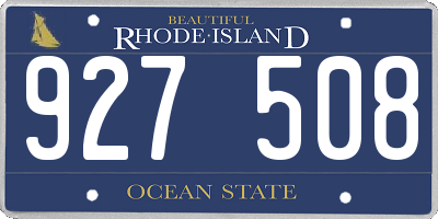 RI license plate 927508