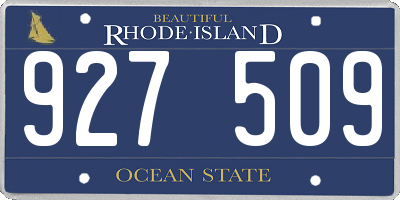 RI license plate 927509
