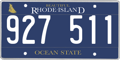 RI license plate 927511
