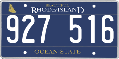 RI license plate 927516