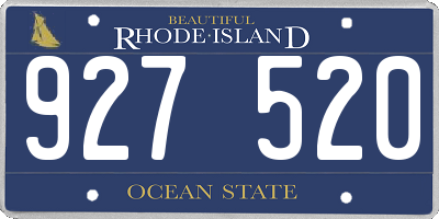 RI license plate 927520